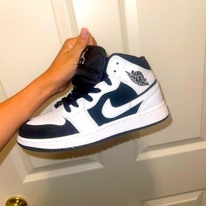 Black and White Jordan 1 Mid